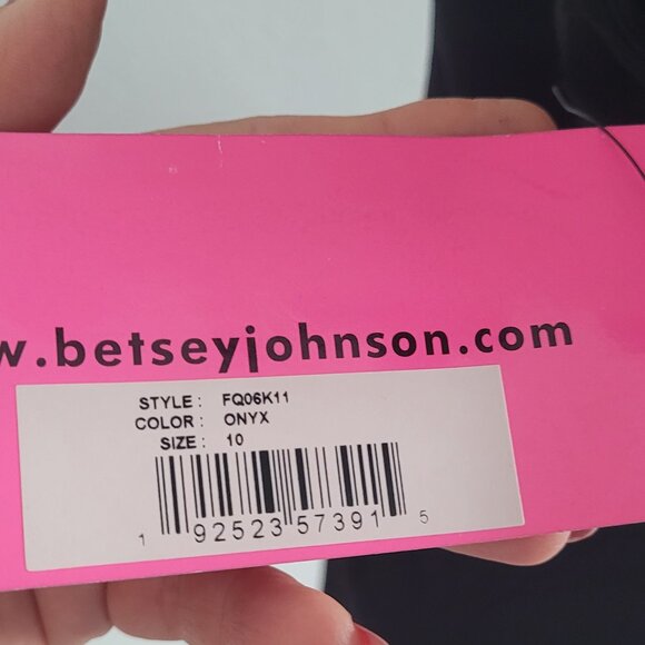 NWT Black/Onyx Betsy Johnson Dress Size 10 - Picture 11 of 13